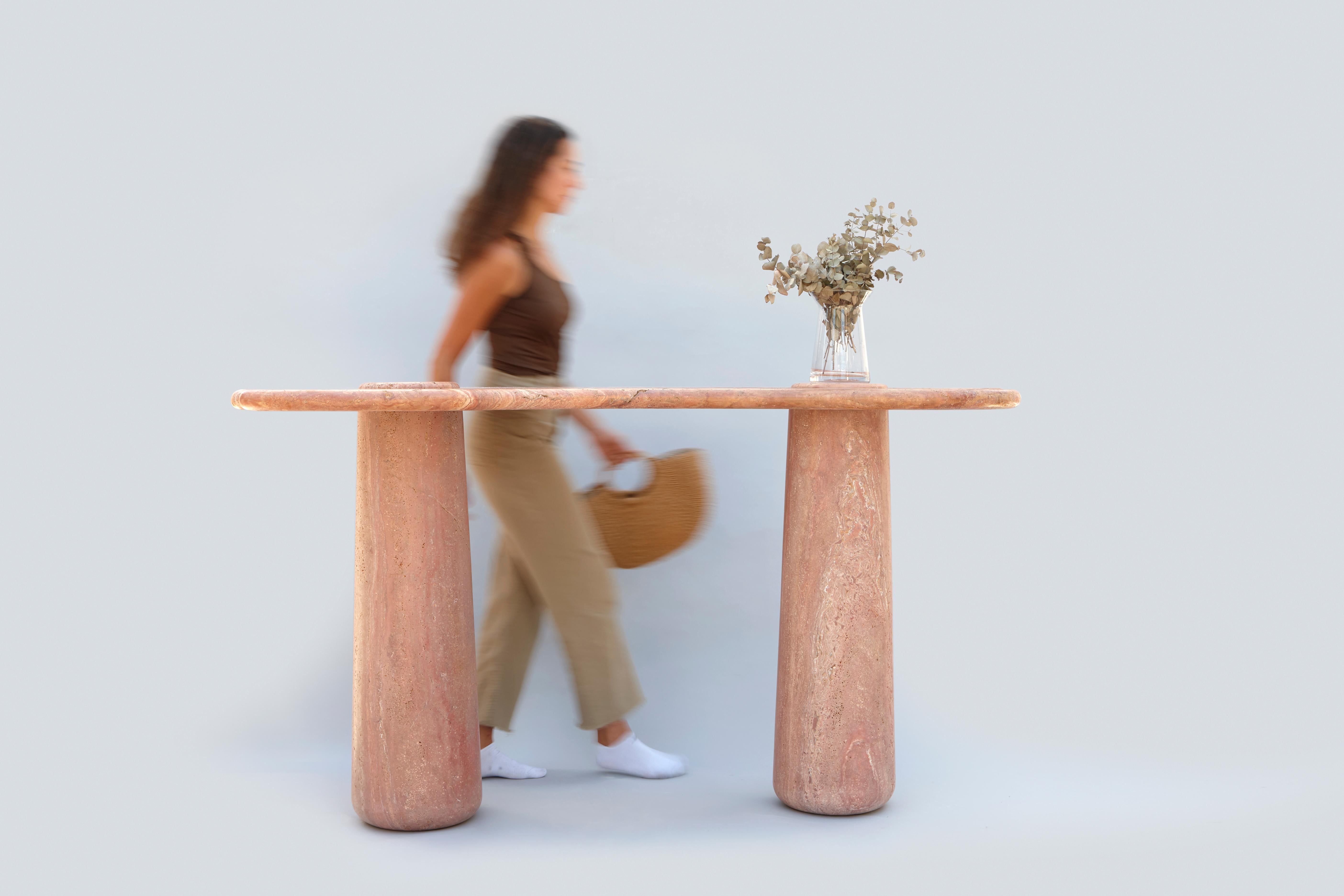 Stainless Steel Mistral Console by Studio Bazazo For Sale