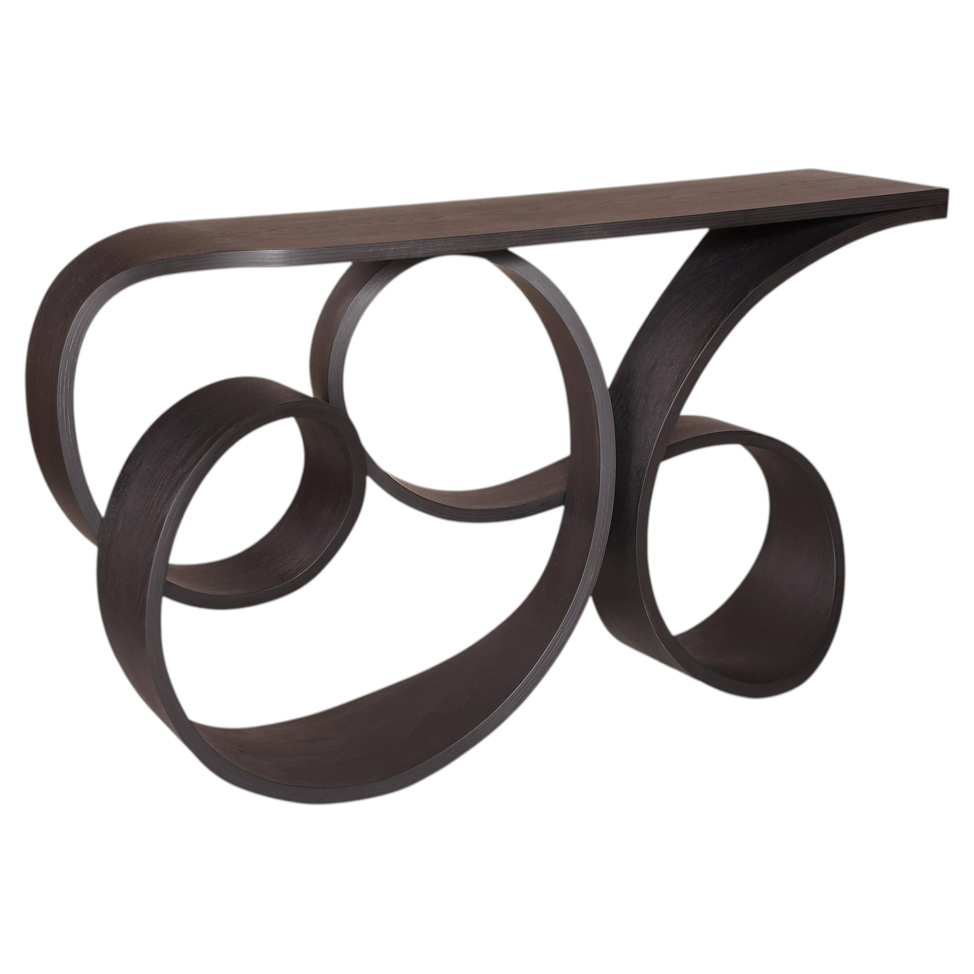Mistral Table in Ash veneer, Black oiled, Console Table, Handmade