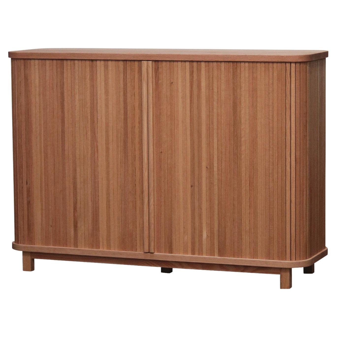 Armoire à portes tambour en chêne naturel