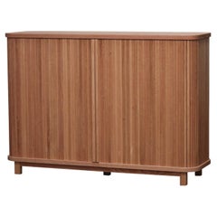 Mistry Tambour Door Cabinet in Natural Oak