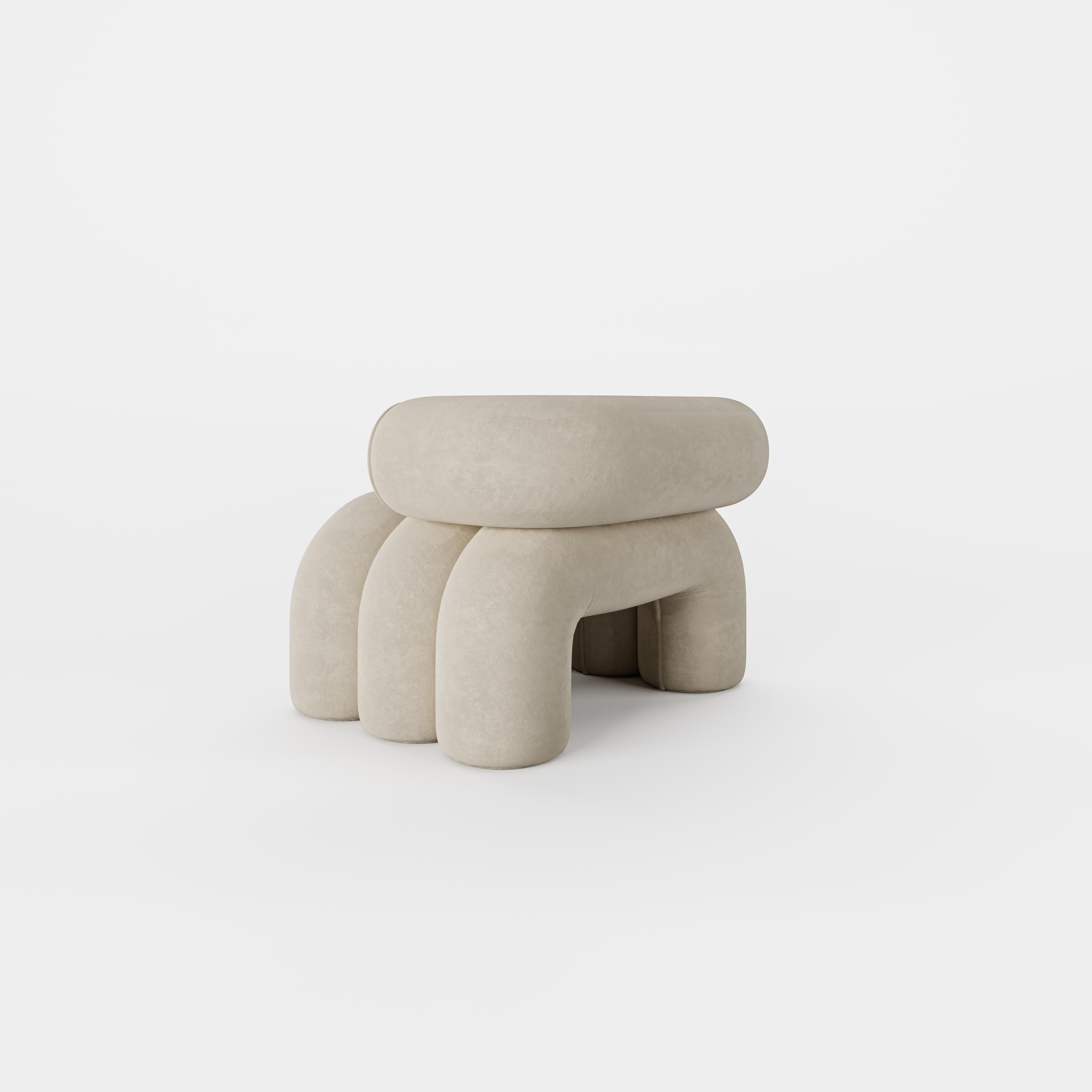 Misty Beige Aurora Armchair by Nelson Araujo In New Condition For Sale In Geneve, CH
