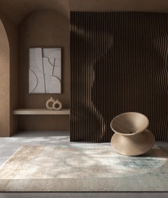 Misty Drifts Antique White & Light Sea Mist 170x240 cm Tappeto annodato a mano