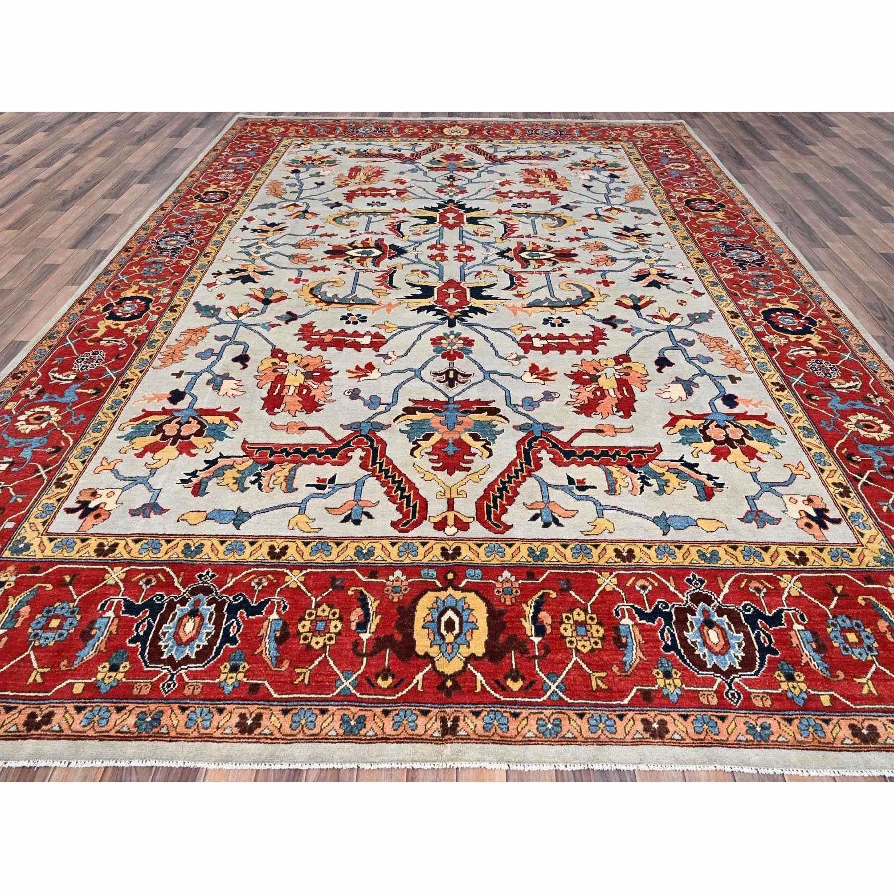 Ce fabuleux tapis noué à la main a été créé et conçu pour une résistance et une durabilité accrues. Ce tapis a été fabriqué à la main pendant des semaines selon la méthode traditionnelle qui est utilisée pour faire des
Taille exacte du tapis en