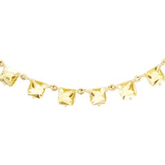 Misui 18 Karat Yellow Gold Necklace with 9 Carat Golden Beryl