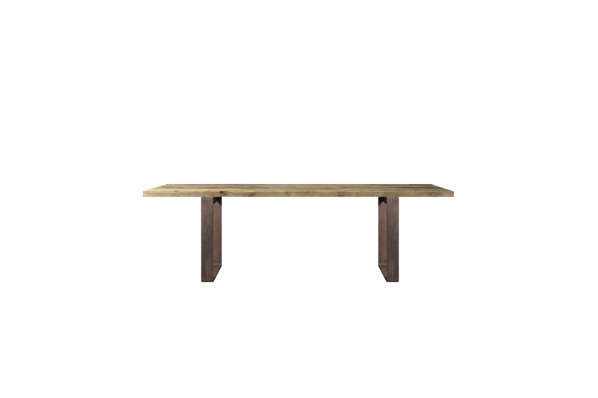 Misura Solid Wood Table, Ontano in Hand-Made Natural Finish, Contemporary In New Condition For Sale In Cadeglioppi de Oppeano, VR