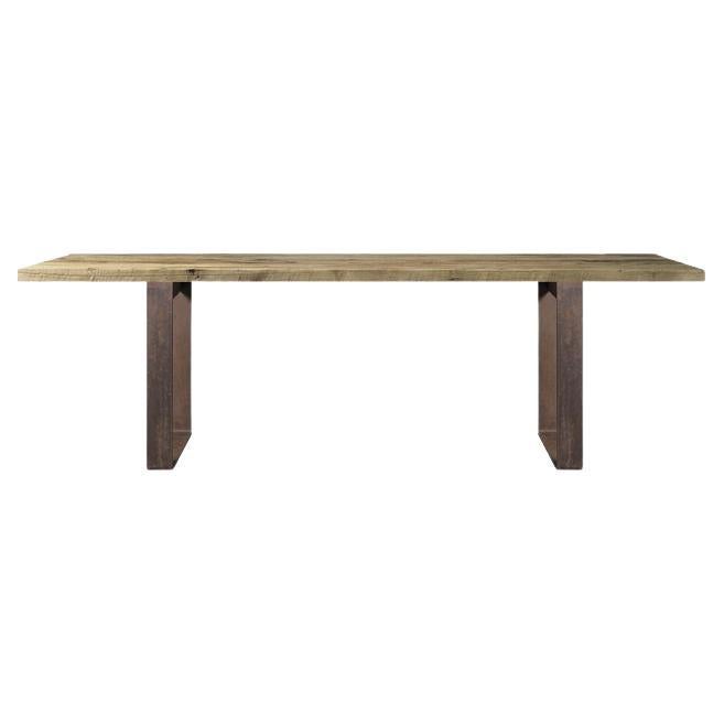 Misura Solid Wood Table, Ontano in Hand-Made Natural Finish, Contemporary