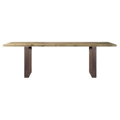 Table Misura en bois massif, Ontano en finition naturelle Hand Made, Contemporary
