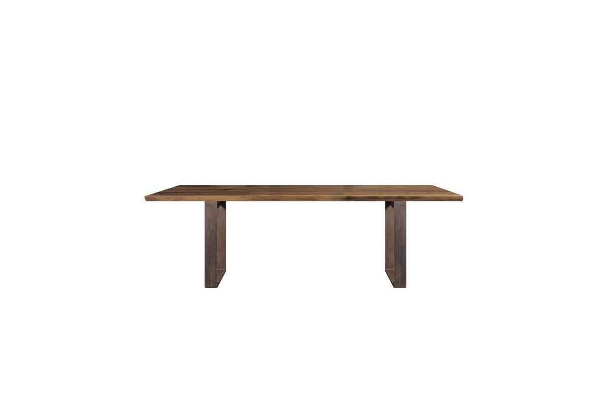 Oiled Misura Solid Wood Table, Walnut in Hand-Made Natural Finish, Contemporary For Sale