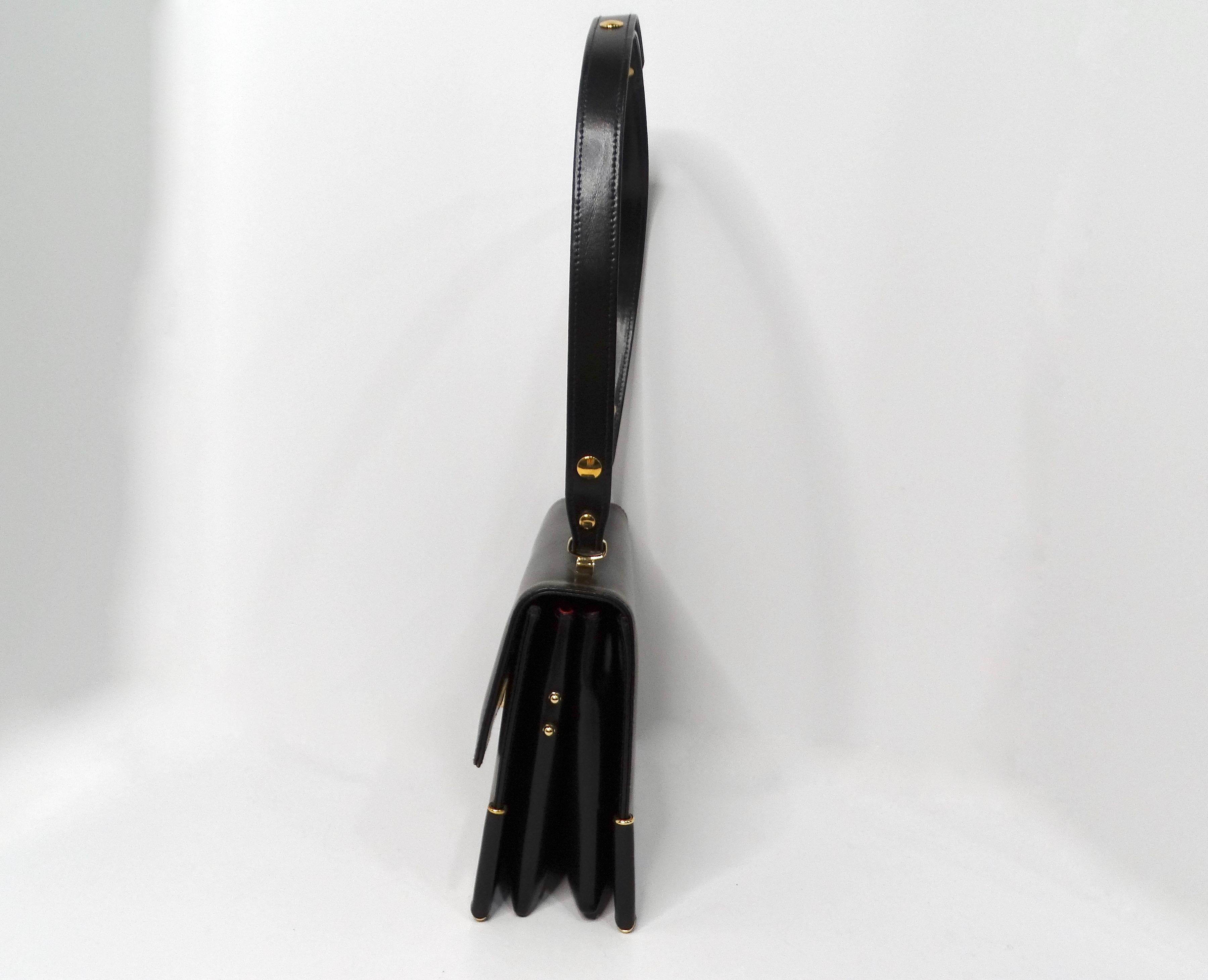 Misuri Custom Italian Black Leather Shoulder Bag 2