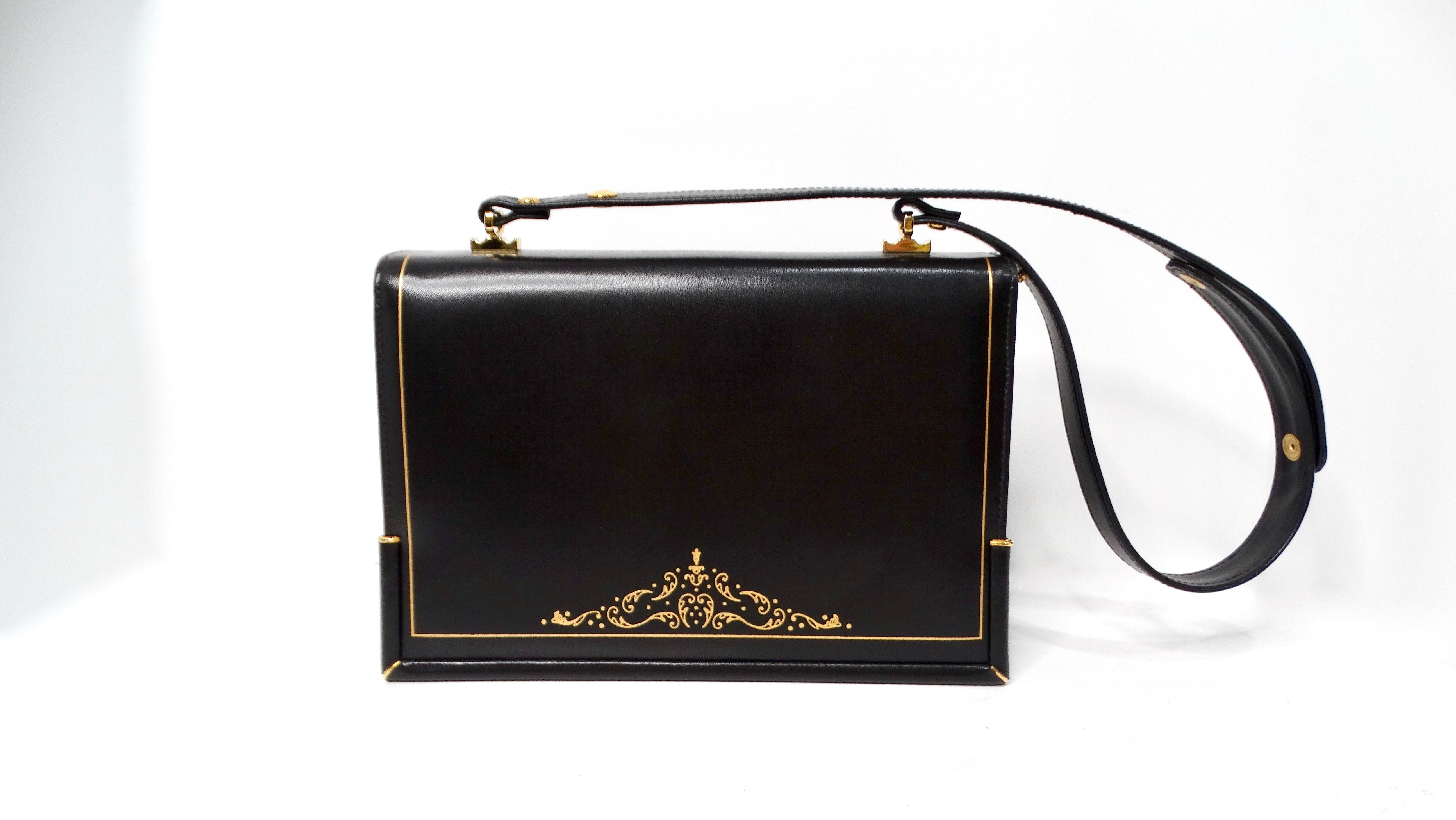 Misuri Custom Italian Black Leather Shoulder Bag 3