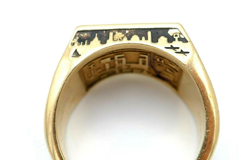 MIT 1999 Grad 14 Karat Yellow Gold Beaver Ring at 1stDibs mit