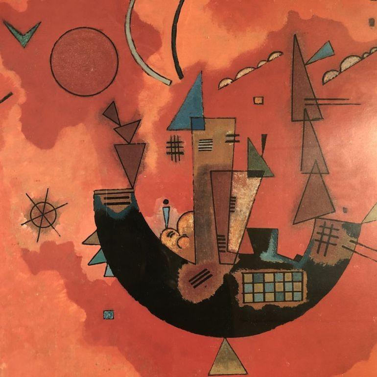 Mid-Century Modern Mit und Gegen Art mural de Wassily Kandinsky Impression giclée en vente