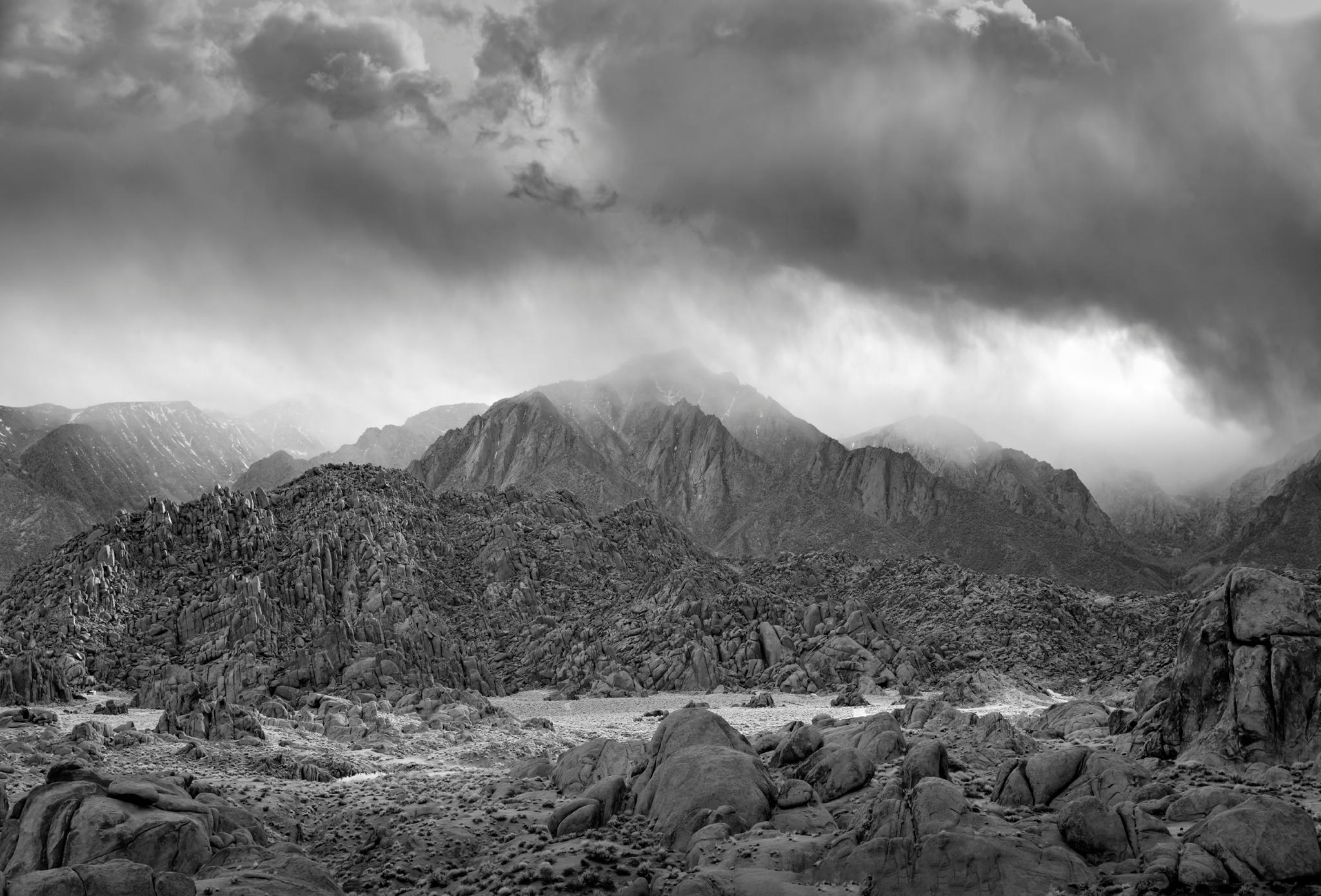 Mitch Dobrowner Black and White Photograph - Storm over Sierra Nevada, limited edition photograph, signed, archival ink print