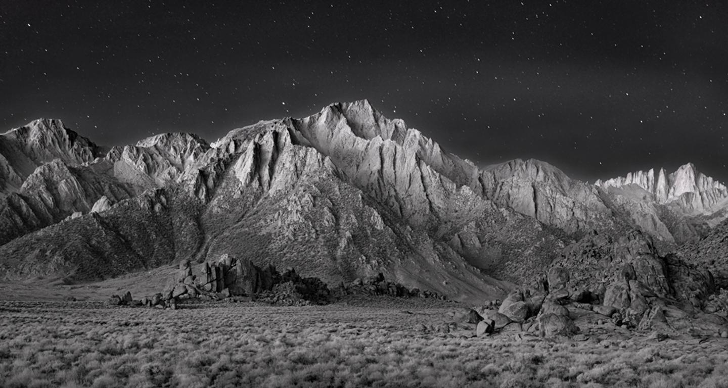 Mitch Dobrowner Black and White Photograph - Sunrise Over Lone Pine, limited edition photograph, signed, archival ink 