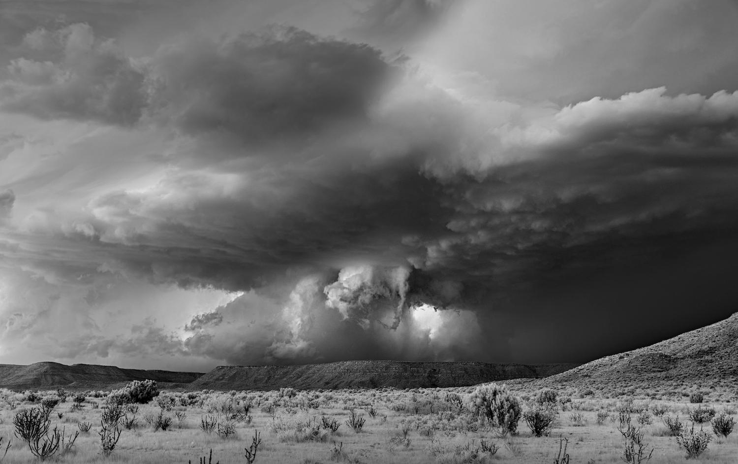 Mitch Dobrowner Landscape Photograph - Volucris in High Desert, Trementina, NM, limited edition photograph, signed 