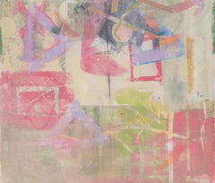 Square Forms, Large Abstract Monotype by Mitch Lyons