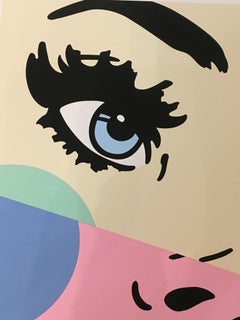 Fragments II, limited edition, silkscreen, Pop Art, Female, Blue eyes, Blonde