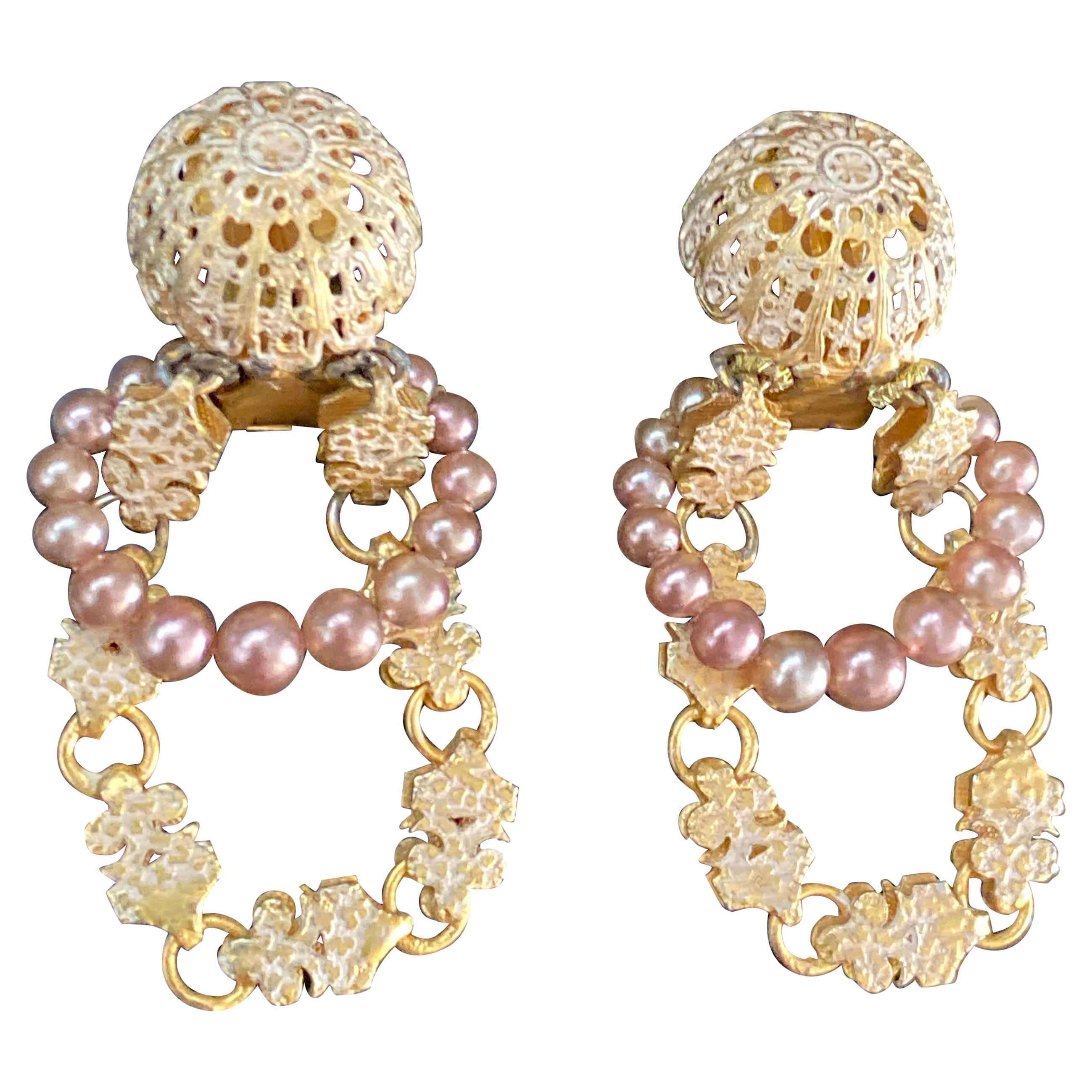 Mitchel Maer for Christian Dior Festoon Earrings For Sale