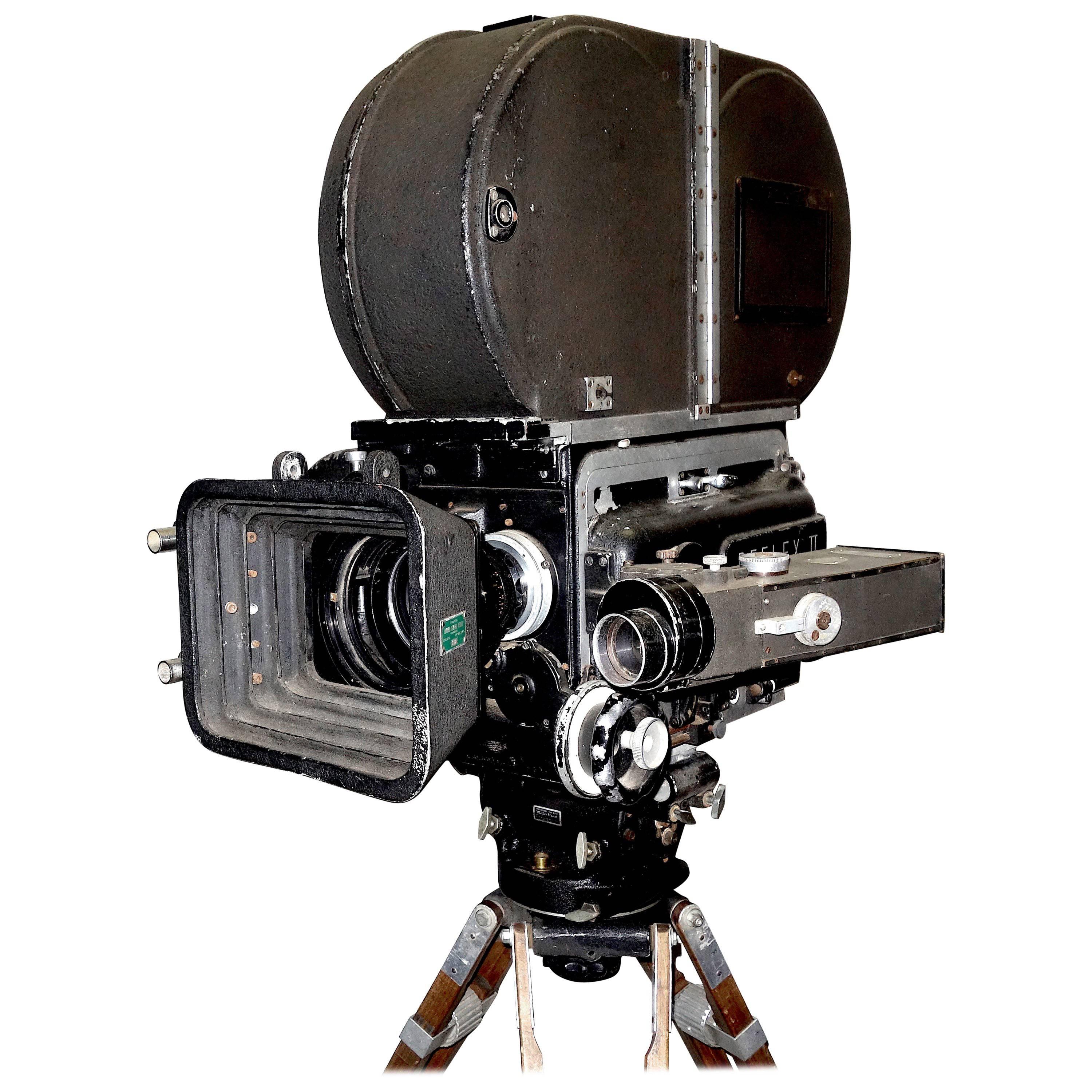 Mitchell BNCR Iconic Camera Blimp Total Sculpture circa 1950s, on Vintage Tripod For Sale