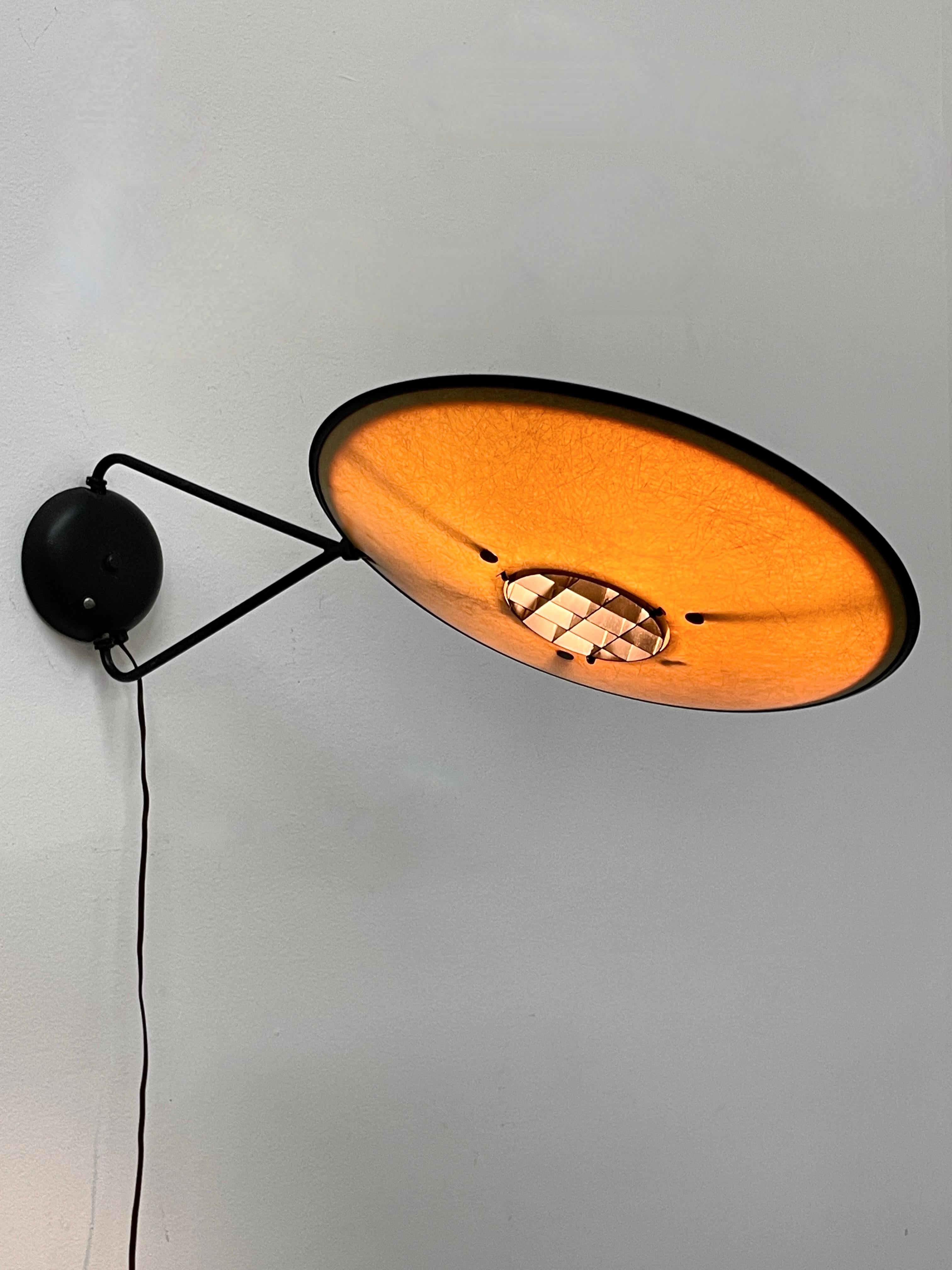 Mid-Century Modern Mitchell Bobrick Controlight Wall Mount Articulating Saucer Sconce Lamp 1950s For Sale