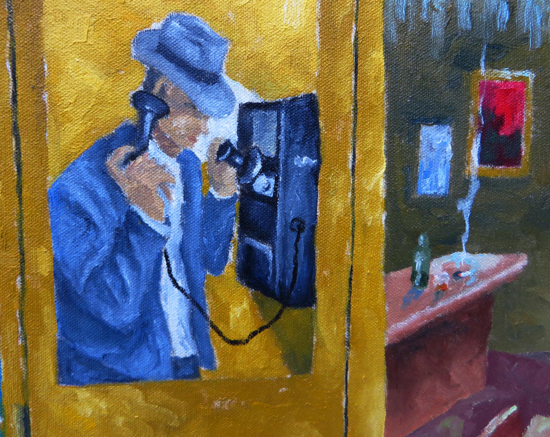 Can a Phone Call Change Your Life?, Oil Painting For Sale 2
