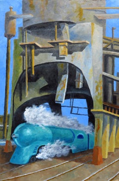 Coaling Station, Oil Painting