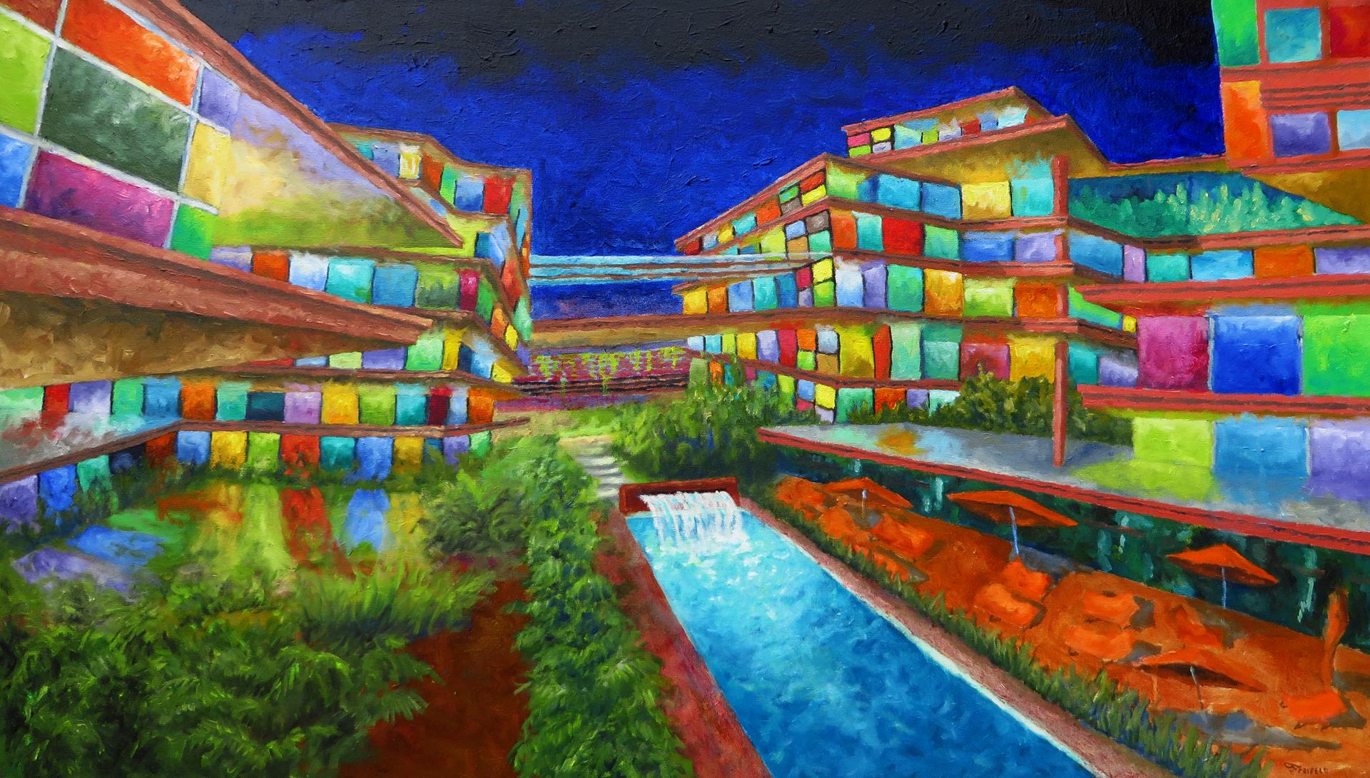 Interior Painting di Mitchell Freifeld - Contesto 4, Pittura a olio