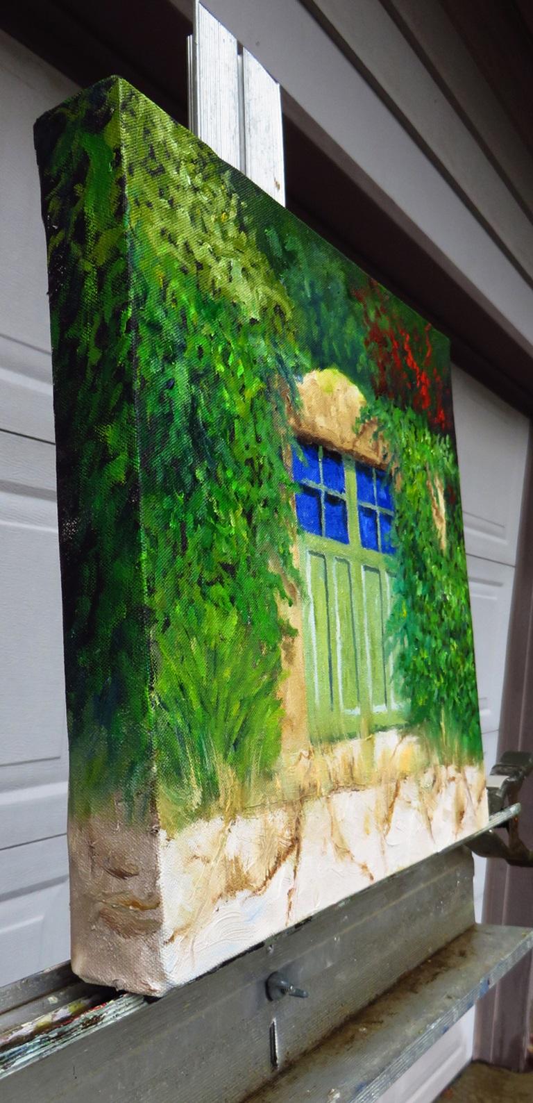 Puertas de Garaje Verdes, Pintura al Óleo en venta 1