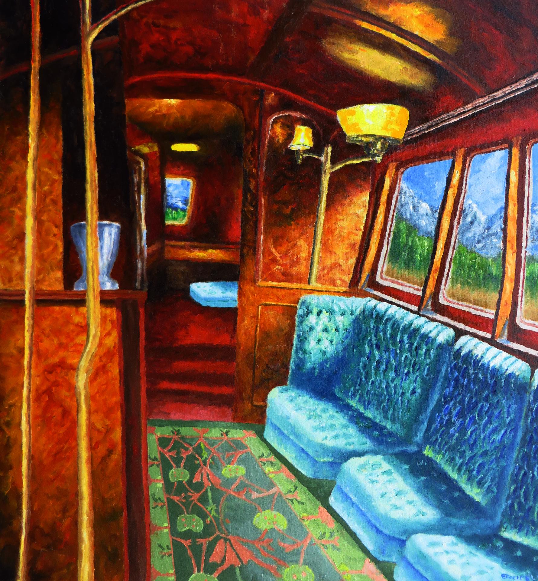 Mitchell Freifeld Landscape Painting - Silver Cup, Oil Painting