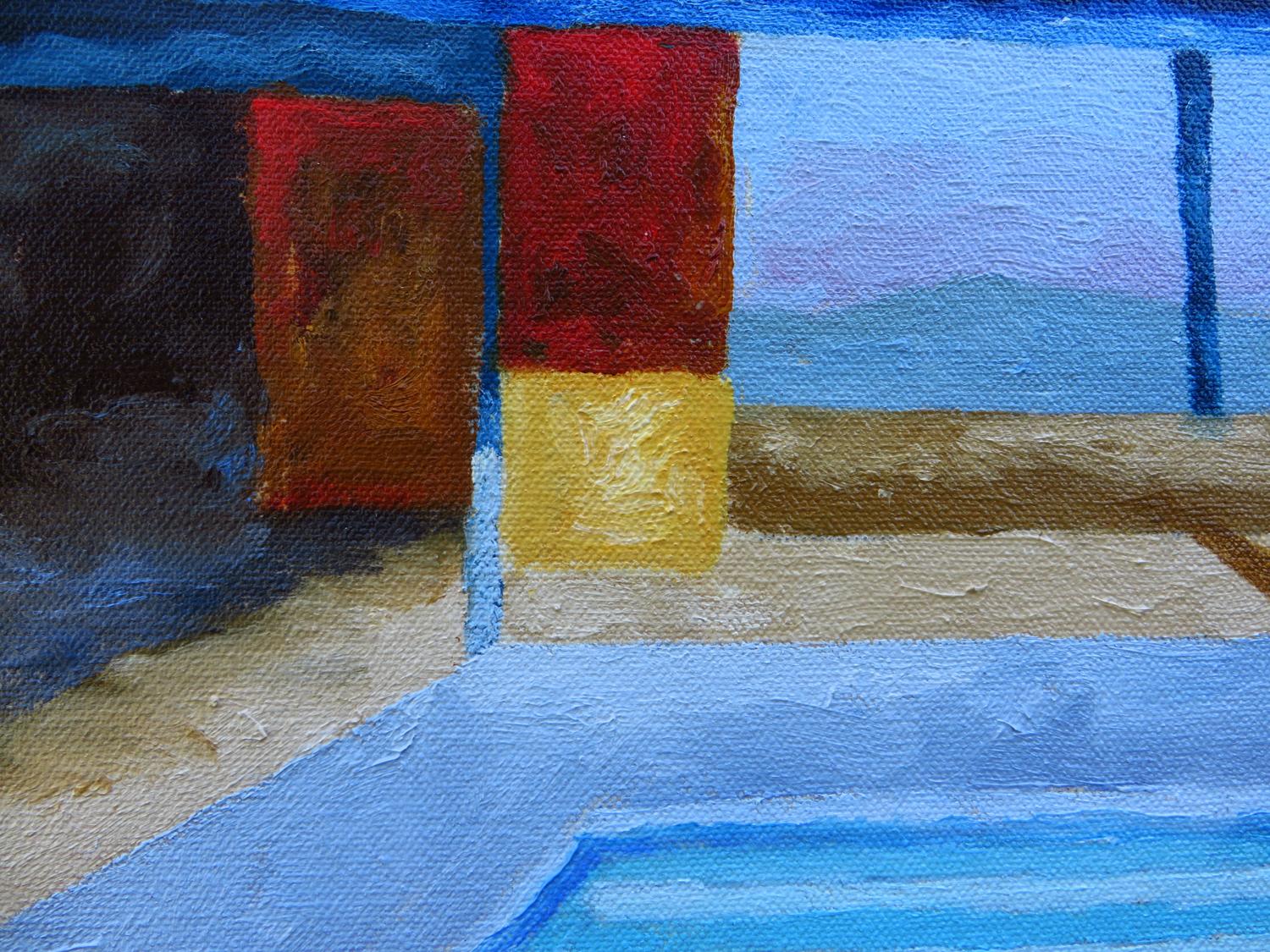 Casa Stahl, Pintura al óleo - Interior Painting Azul de Mitchell Freifeld