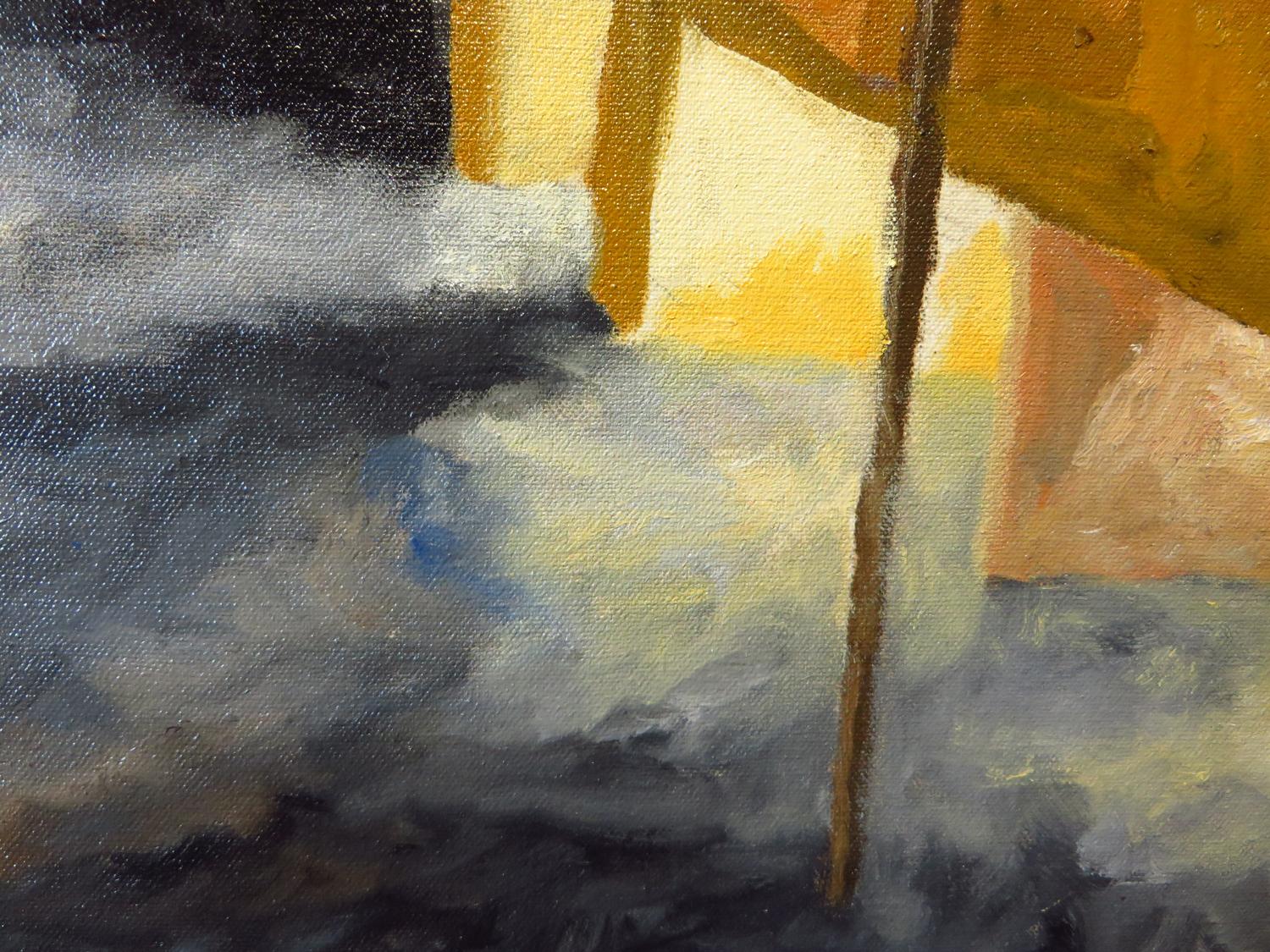 Stucco Apartments, Oil Painting 1