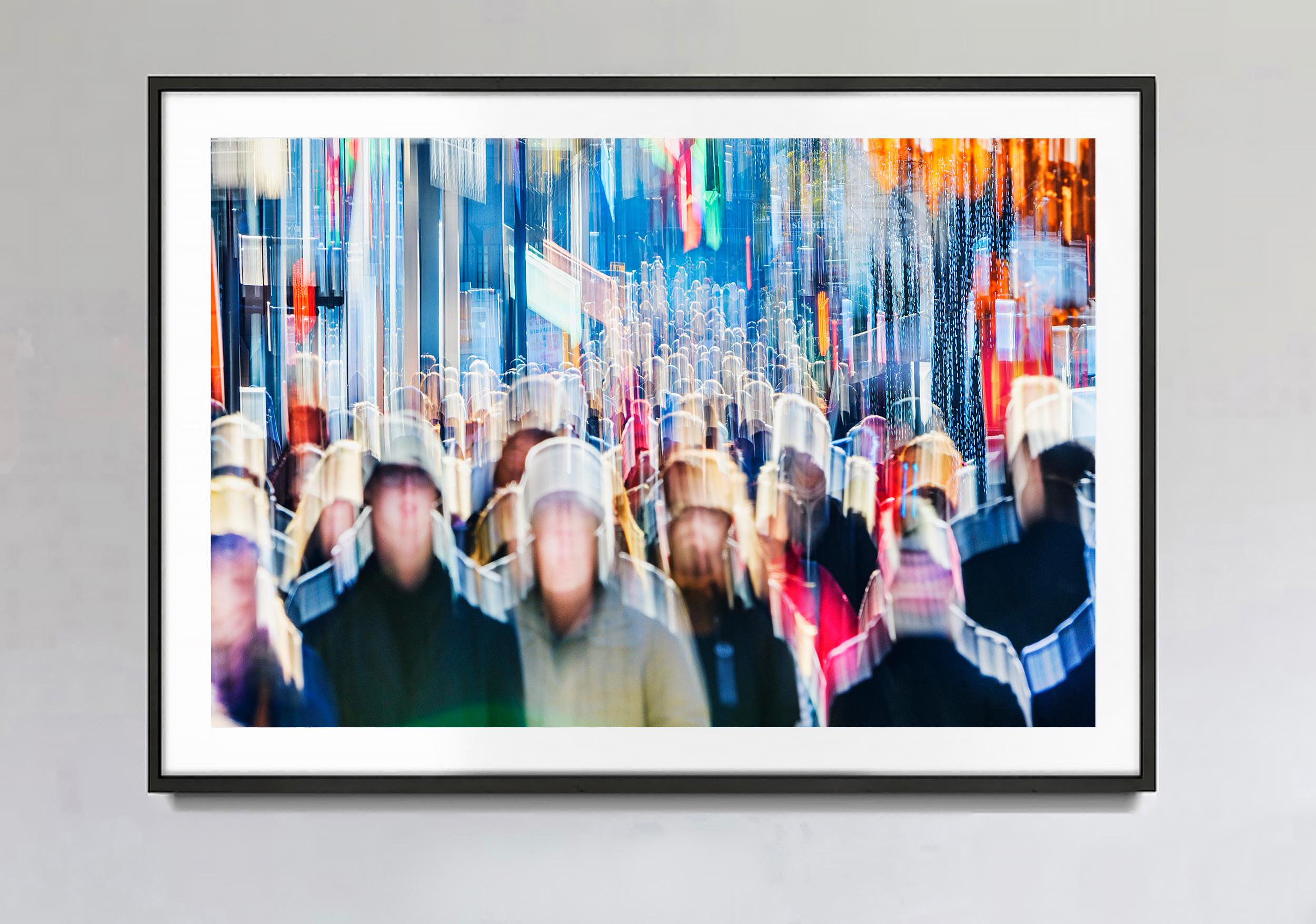 Abstract View Of Crowds On Fifth Avenue, New York City  - Photograph by Mitchell Funk