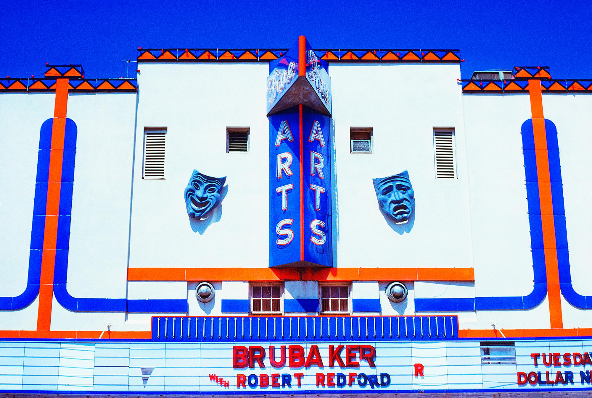 Art Deco Movie Theater Marquee - Color Field Painting Meet Photography, Abstract