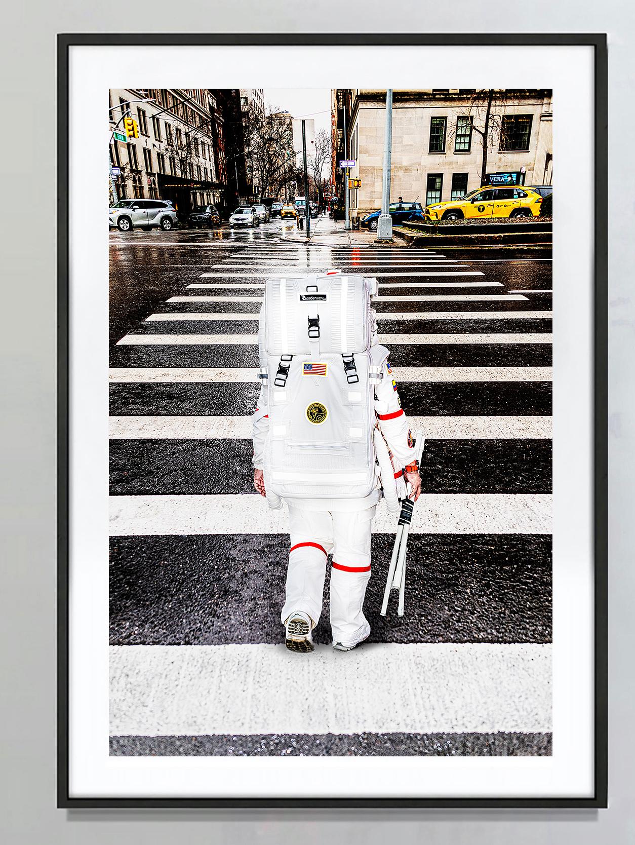 Astronaut Space Walks on Park Avenue Manhattan - Photograph by Mitchell Funk