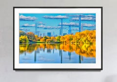 Billionaires' Row Manhattan from Central Park in Autumn colors  Heaven and Earth