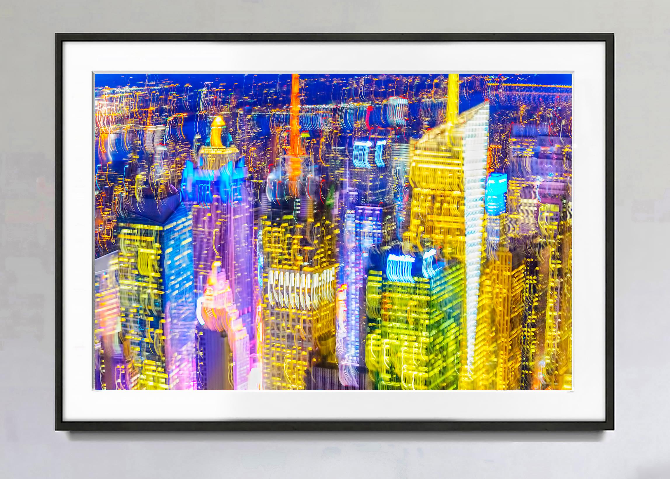 Blurred Colorful New York Skyline - Abstract Photograph by Mitchell Funk