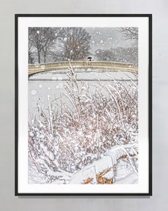 Bow Bridge In Central Park Snow Blizzard. Signed Fine Art Print, 4/15
