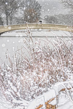 Bow Bridge In Central Park Snow Blizzard. Signed Fine Art Print, 4/15