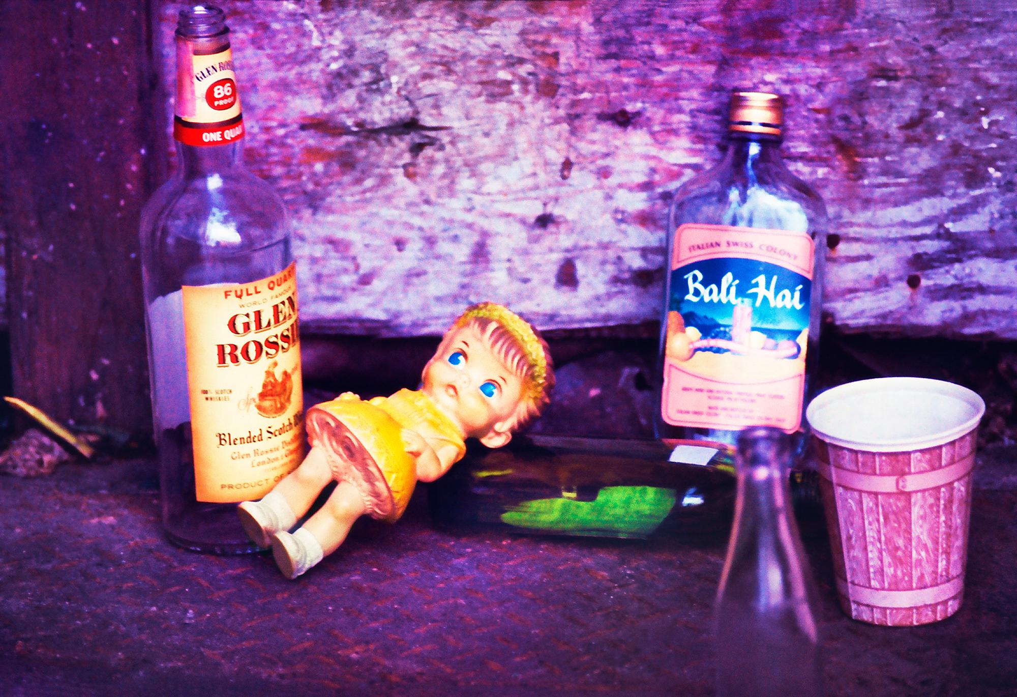 Mitchell Funk Still-Life Photograph - Bowery Bum's Bottles 