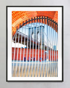Brooklyn Bridge Looking Through The Bars, Fine Art Print Hahnemuhle Paper Baryta