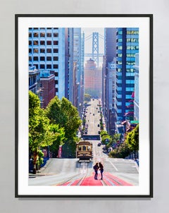 California Street Cable Car Early Morning. San Francisco
