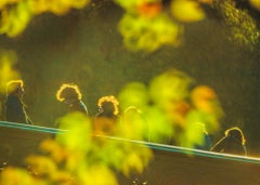 Le pont en forme de nœud papillon avec silhouettes post-impressionnistes de Central Park