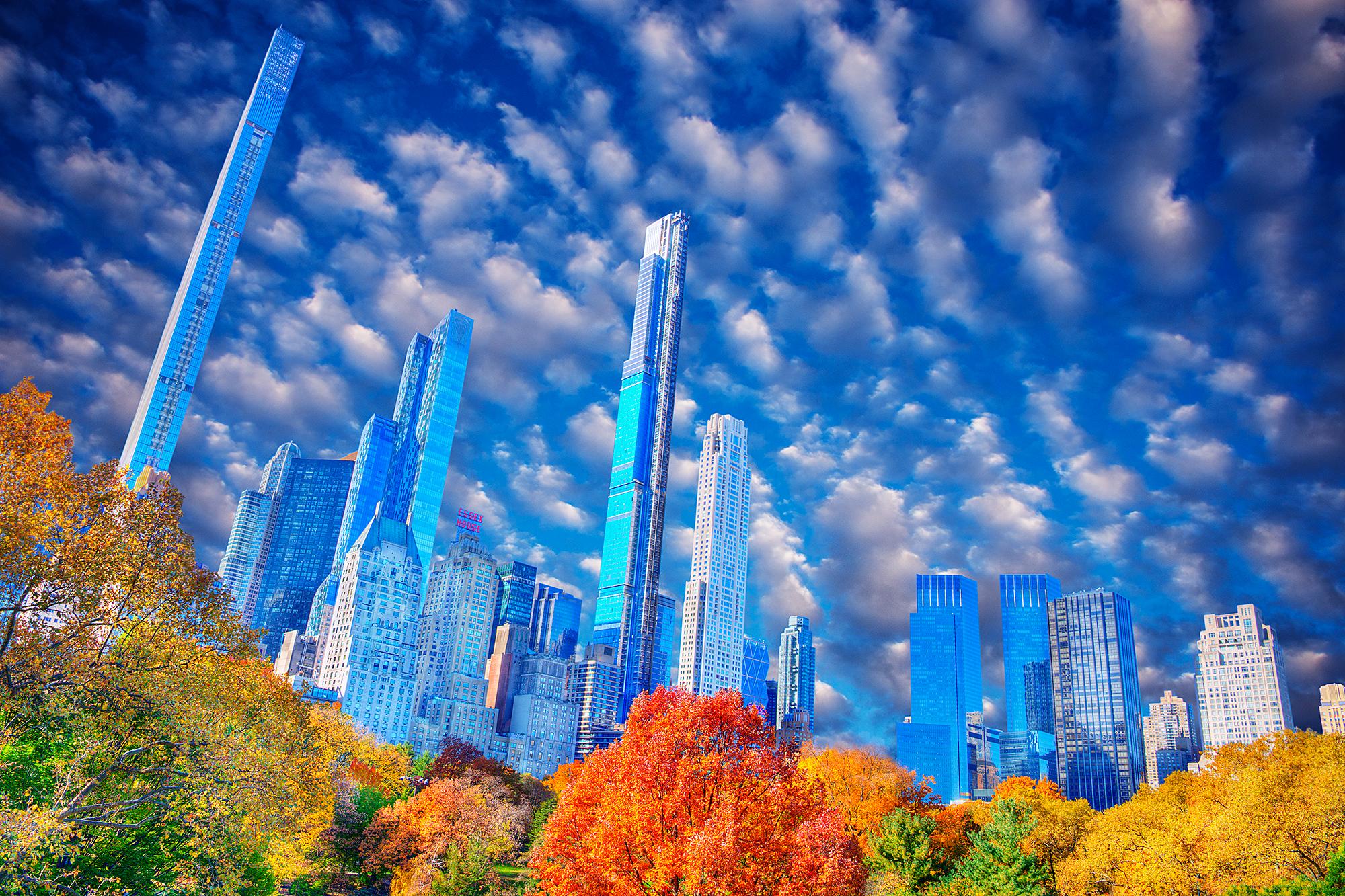 Abstract Photograph Mitchell Funk - Central Park Skyline Billionaires' Row Manhattan