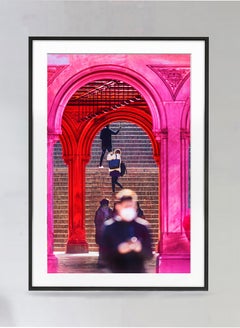 Central  Parks Bethesda Terrace in Magenta Light