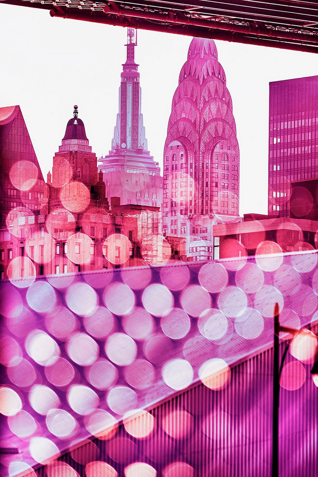 Edificio Chrysler y Empire State, horizonte rosa