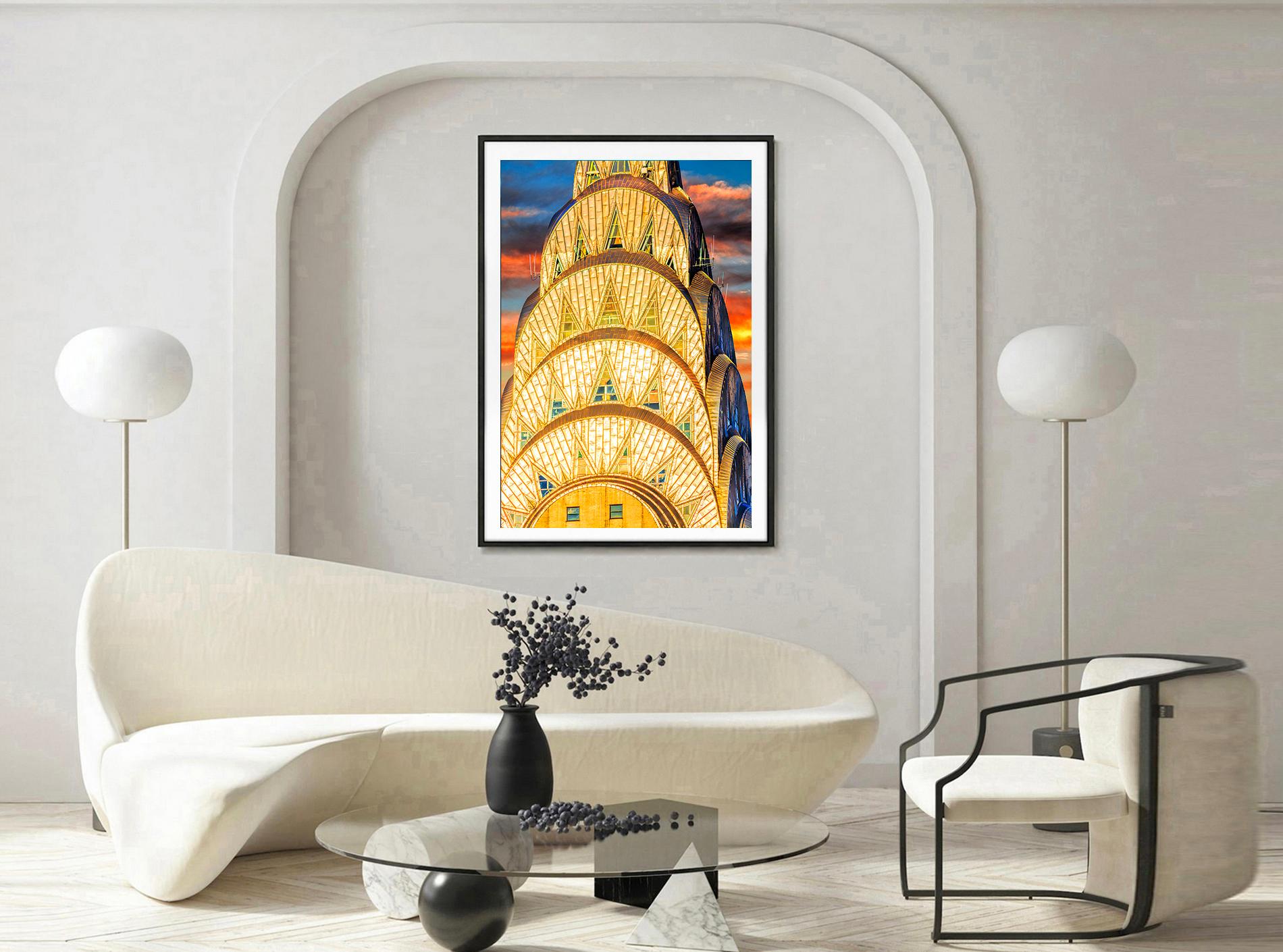 Chrysler Building,  Jewel - Like  Art Deco Gold Crown For Sale 3