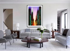 Chrysler Building Blue Zoom, New York Skyline, Abstract Photography