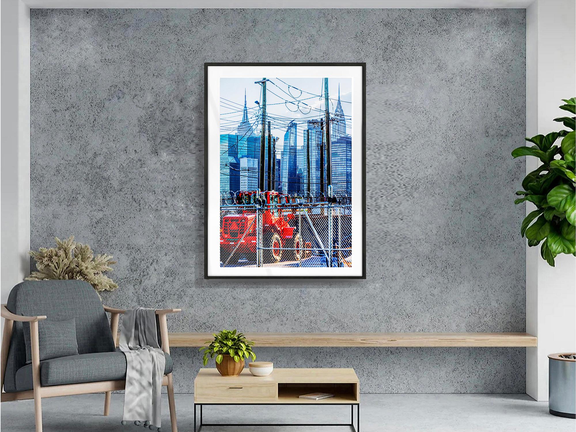 Wherever You Look You See You See The Chrysler Building: Long Island City Industrial – Photograph von Mitchell Funk