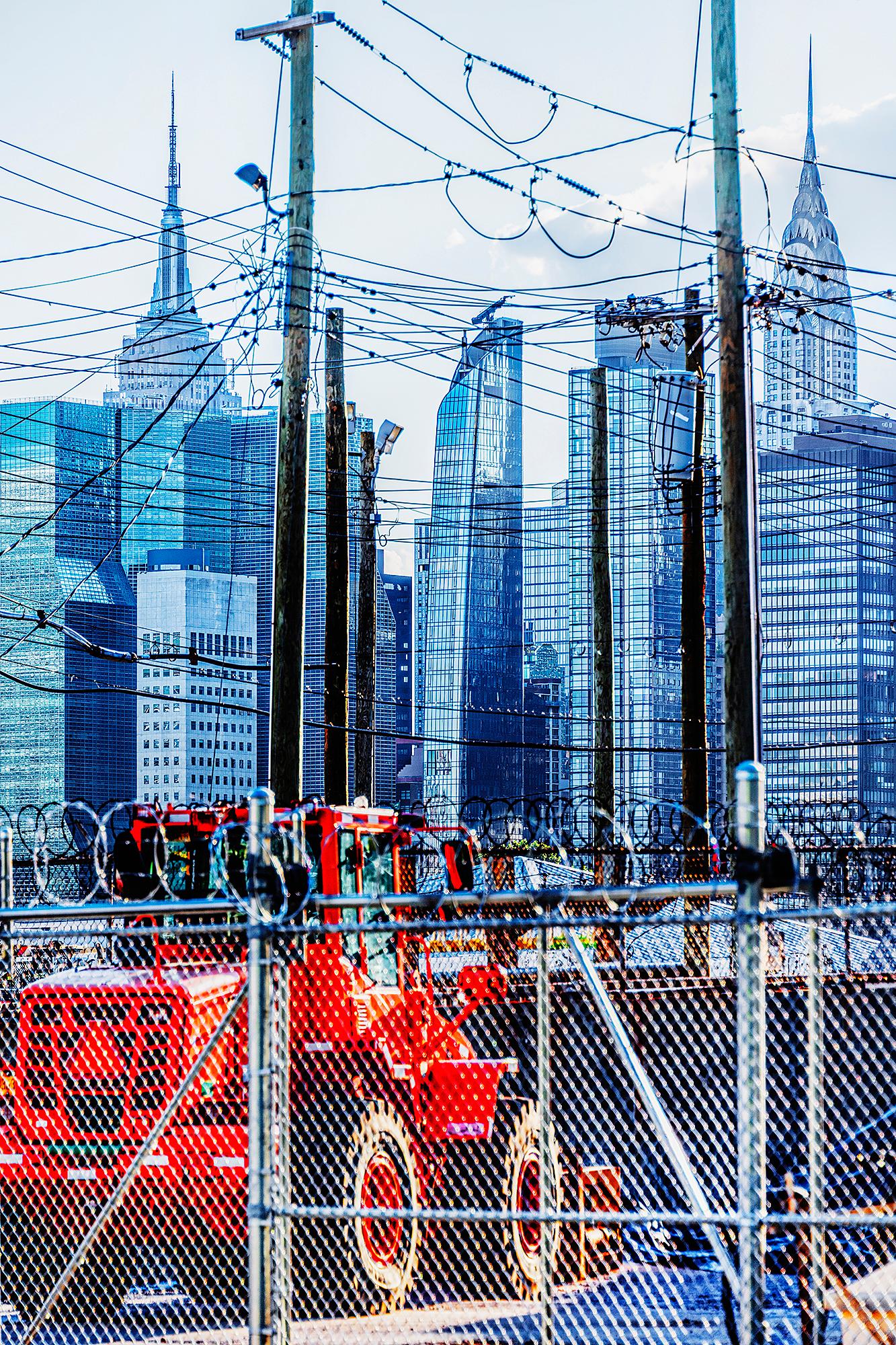 Mitchell Funk Color Photograph – Wherever You Look You See You See The Chrysler Building: Long Island City Industrial