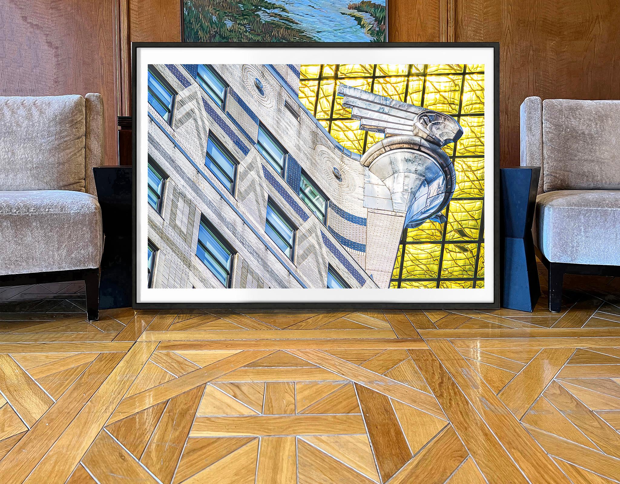 Chrysler Building Gargoyle Art Deco - Beige Abstract Photograph by Mitchell Funk
